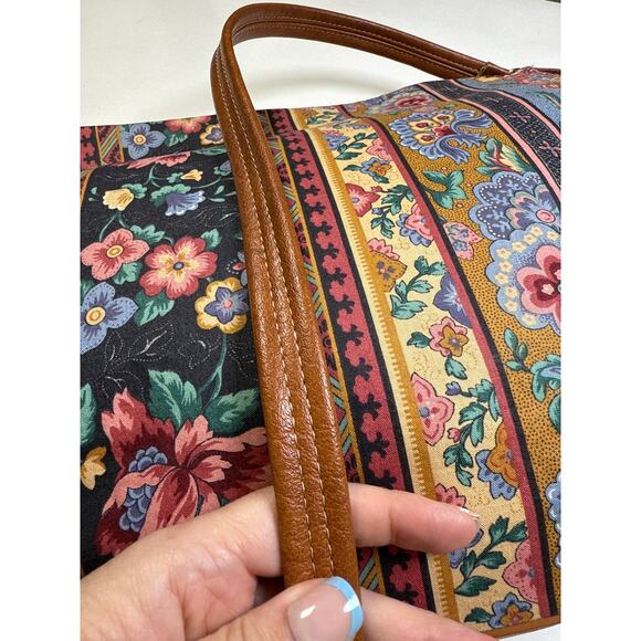 Richmark Vintage Floral Patchwork Crossbody Purse Made in USA Denim Retro Granny - Picture 6 of 13